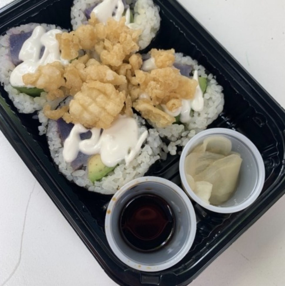 Photo: Okinawan sweet potato sushi from Down to Earth