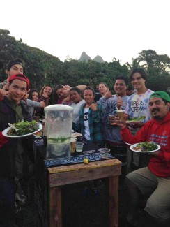 Photo: Cooking Demo Participants Share a Meal