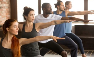 Photo: People in a Yoga Class