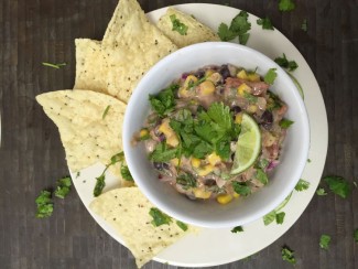 Photo: Black Bean Corn Dip and Chips