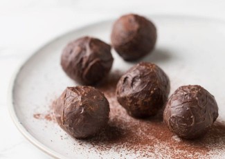 Dark Chocolate Cookie Dough Truffles