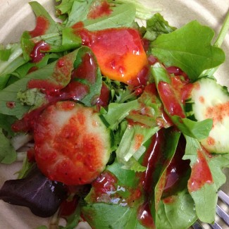 Photo: Tossed Mixed Greens with Raspberry Vinaigrette