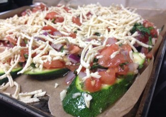 Photo: Tomato and Basil Zucchini Bruschetta