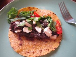 Photo: Black Bean and Feta Taco