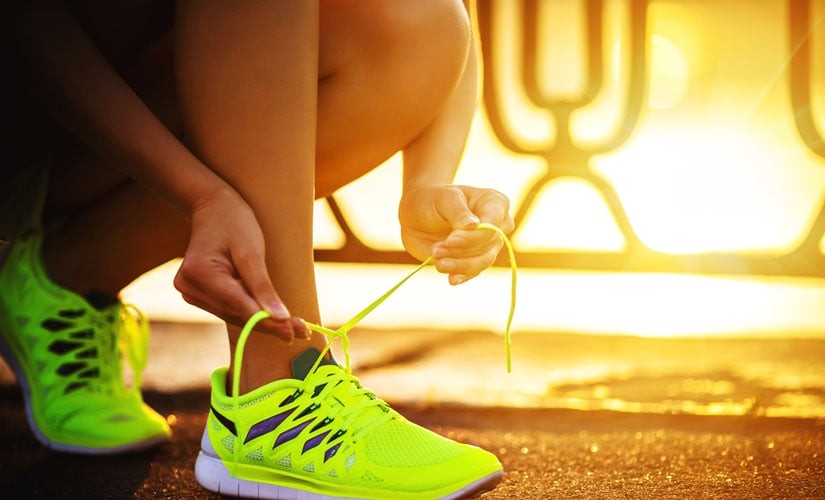 Photo: Woman wearing running shoes