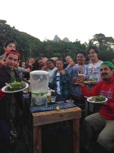 Photo: Cooking Demo Participants Share a Meal