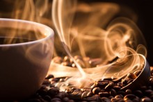 Photo: Steaming Cup of Coffee