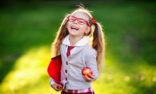 Photo: Girl walking to school